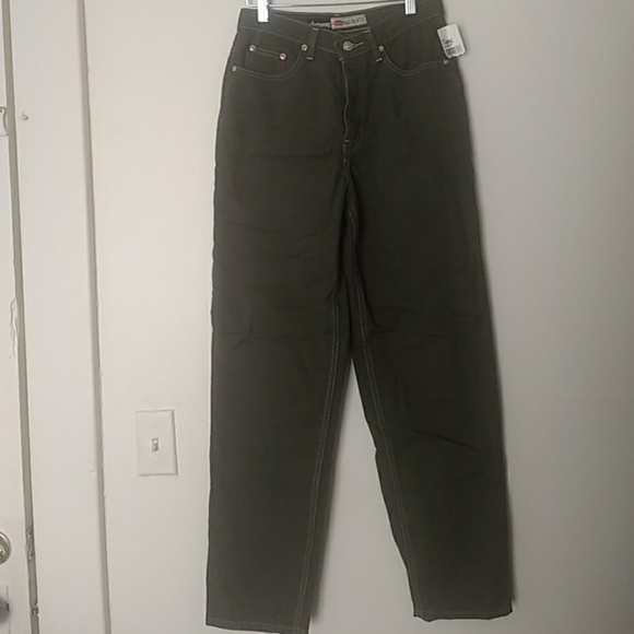 NWT VINTAGE '90s ellemeno Olive Straight Leg Jeans - Picture 2 of 8